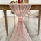 Wrapables 10Ft Bohemian Cheesecloth Gauze Table Runner for Rustic Weddings, Parties, Home Decor, Dusty Pink